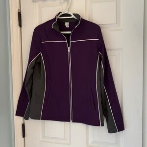Made for Life Jacket,  Med Purple Gra,y Lightweight Outerwear, Jog Run Active